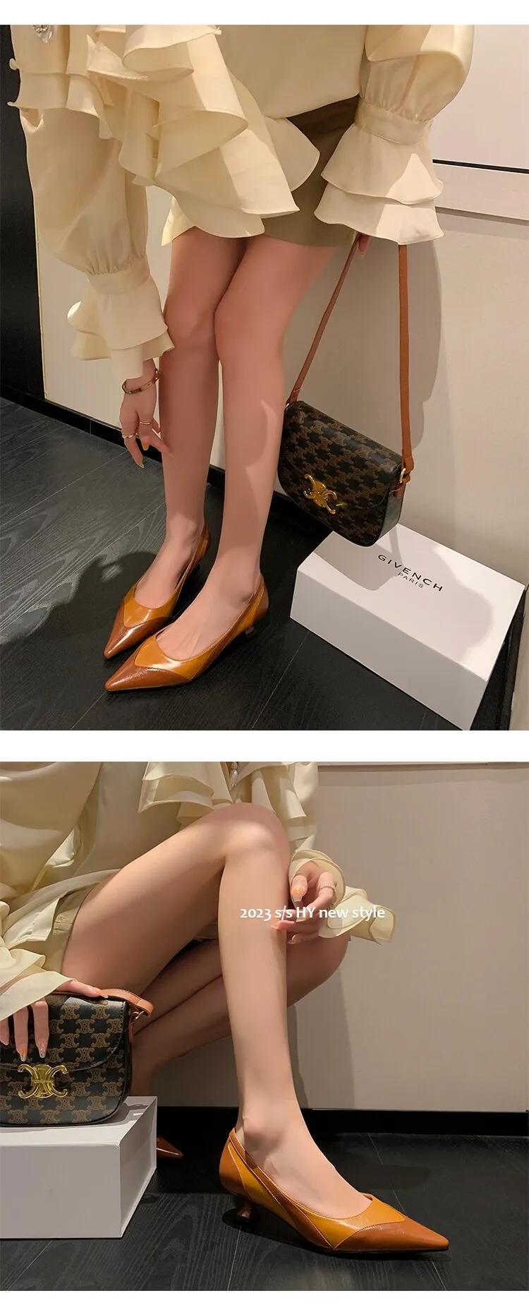 法式设计感复古小众方头单鞋,法式尖头单鞋设计师