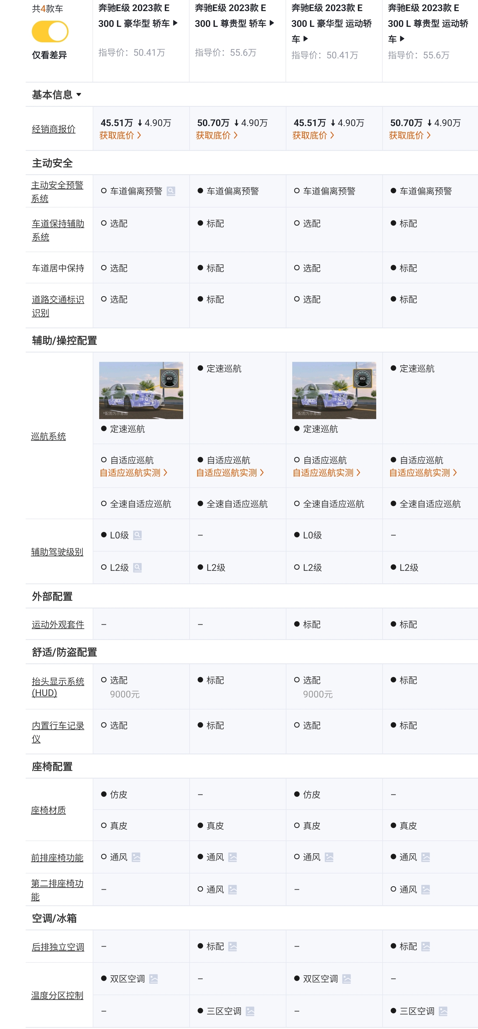 奔驰e级2024款高配和低配价格,奔驰e级2024款公布售价最低配落地