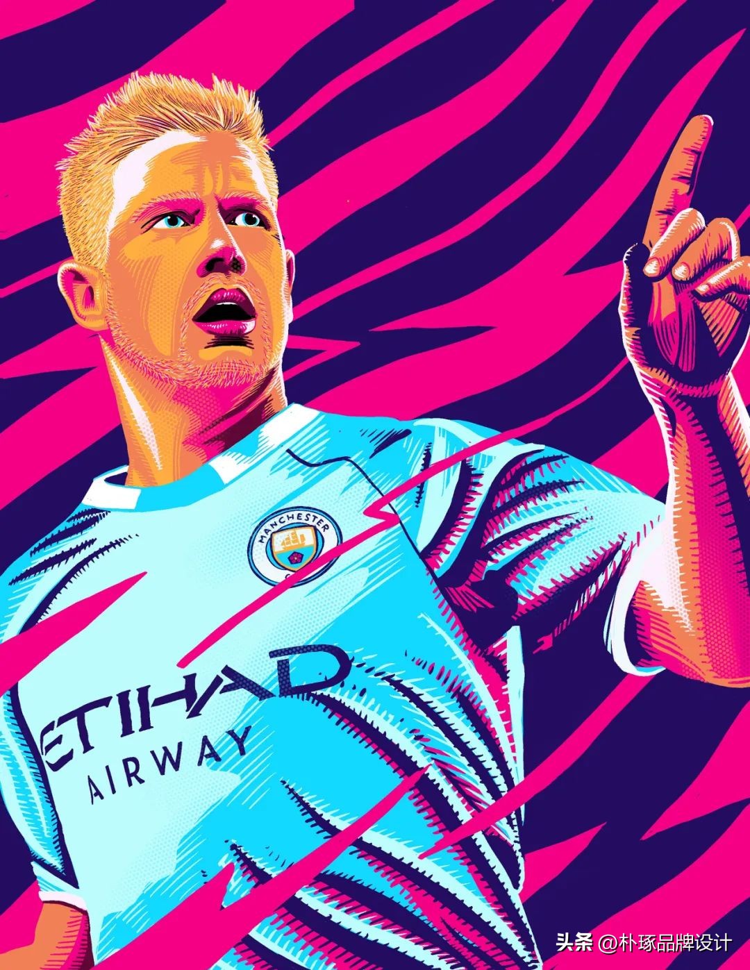 足球插画人物图片,足球运动员海报手绘简单一点