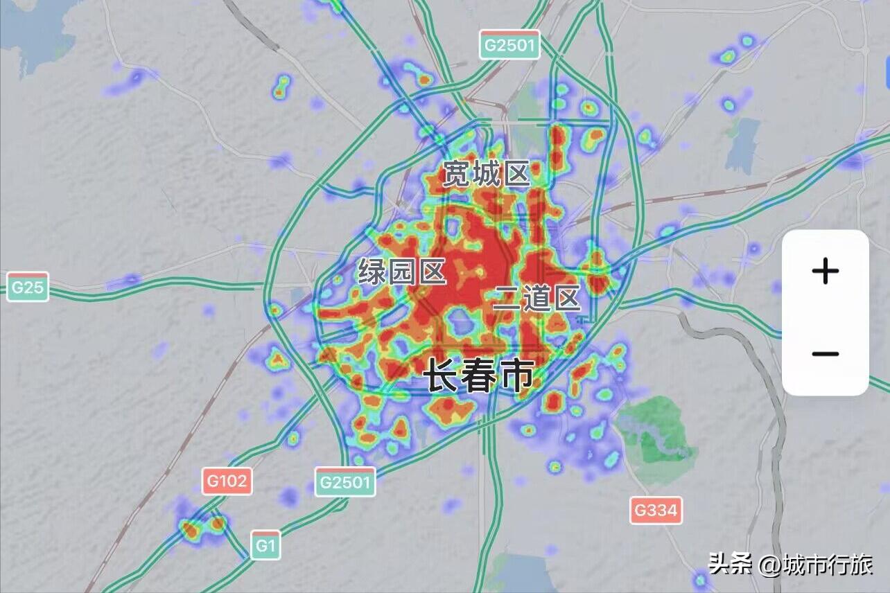 东北四大城市热力图,各城市热力图大全