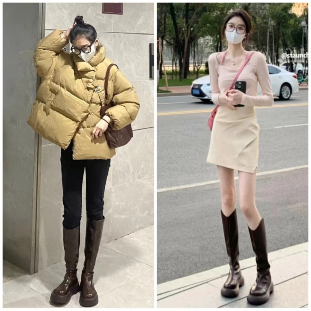 显瘦百搭又好看长筒宽靴,长筒高筒靴显瘦质感好显高