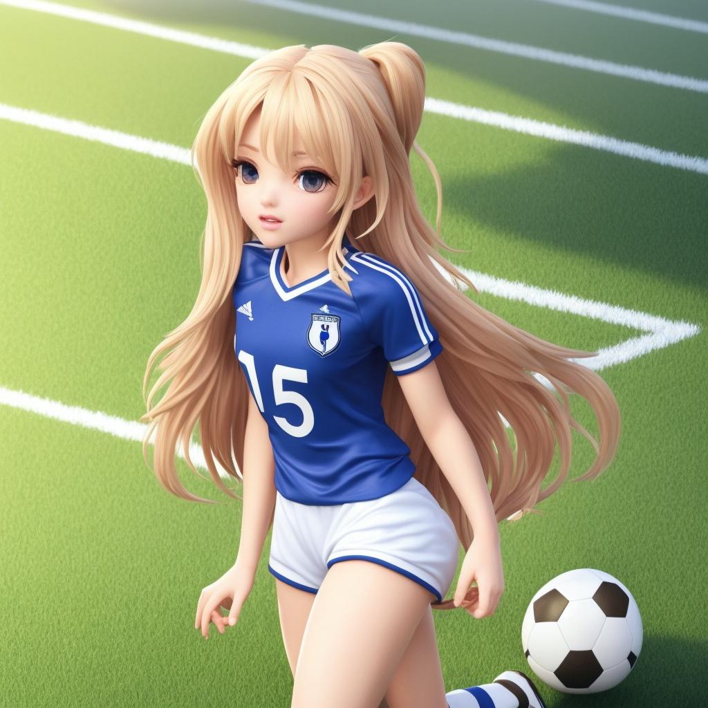 开球女球员,足球美少女