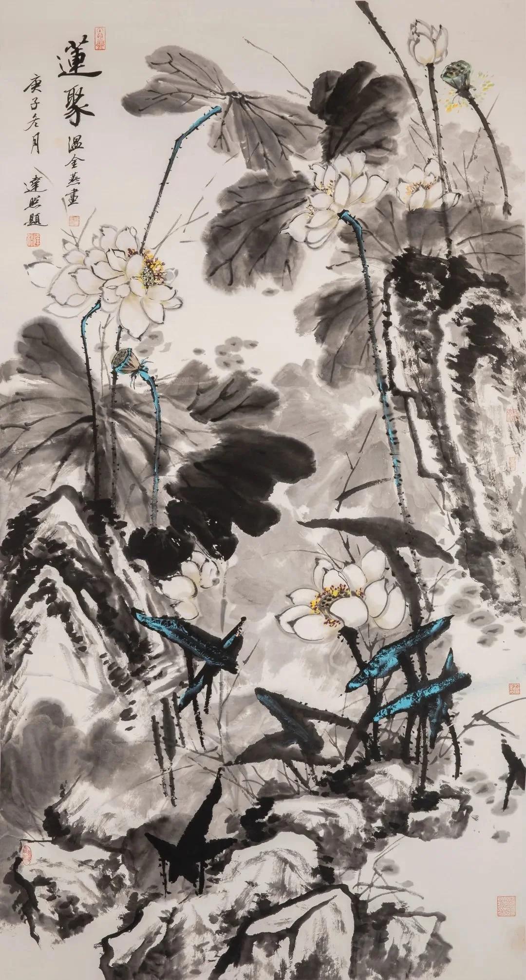 温金燕3D“莲画”展开幕,达照法师给予高度评价!见者有福了