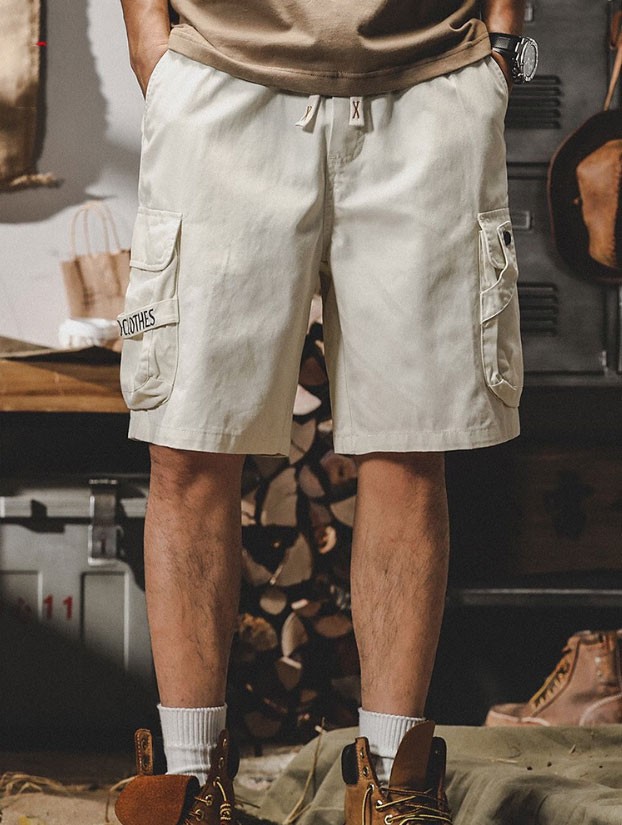 夏季港风工装短裤潮男必备,复古美式风短裤男装搭配