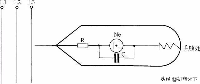 高压带电显示器电气原理接线图,电气接线图同一元件的各部分