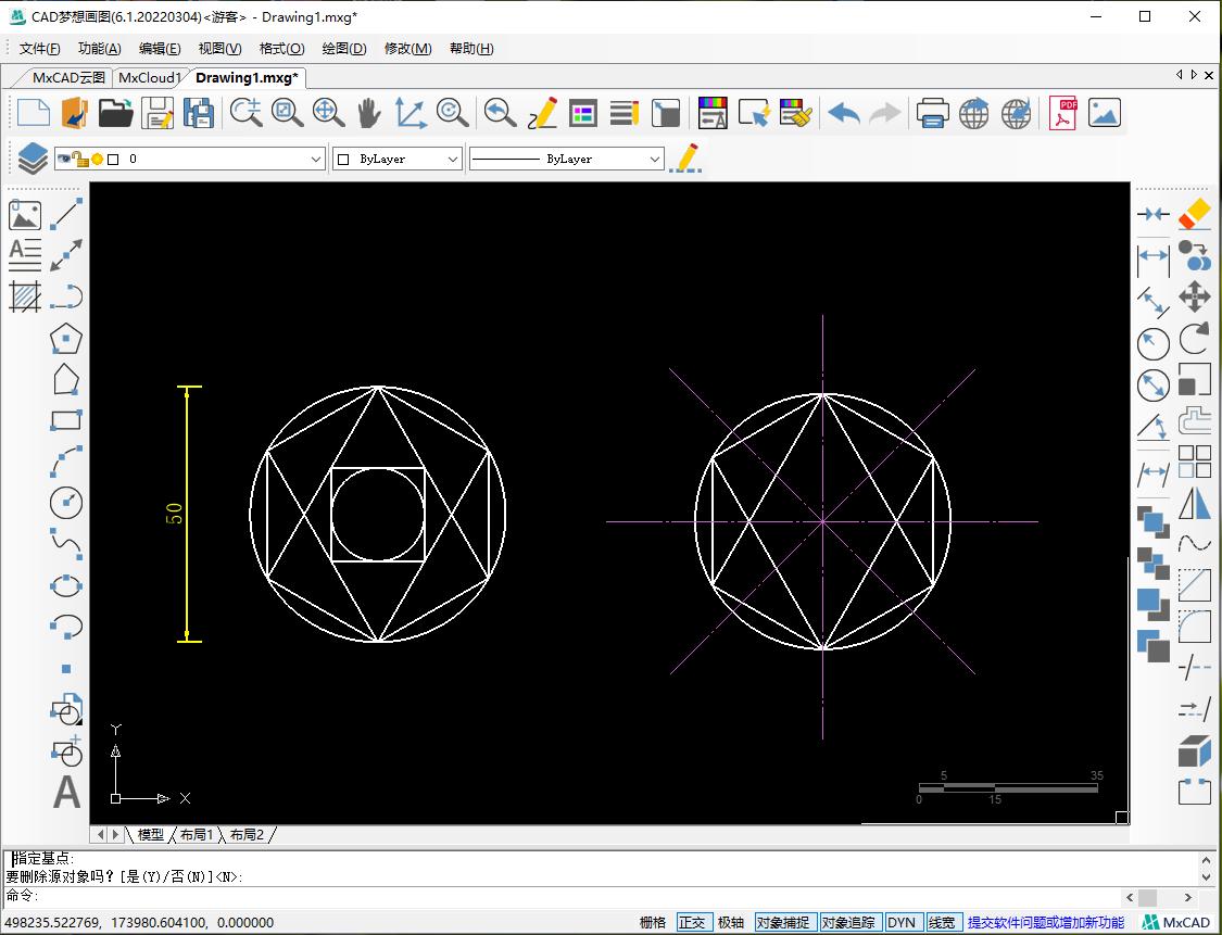 cad不规则多边形画法例题解析,cad矩形命令与正多边形命令的区别