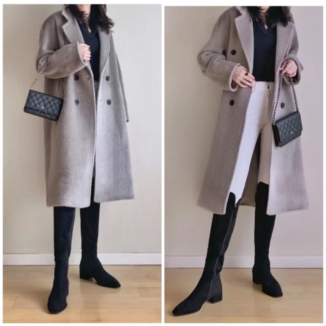 大衣搭长靴知性十足,大衣配阔腿裤让你气场翻倍