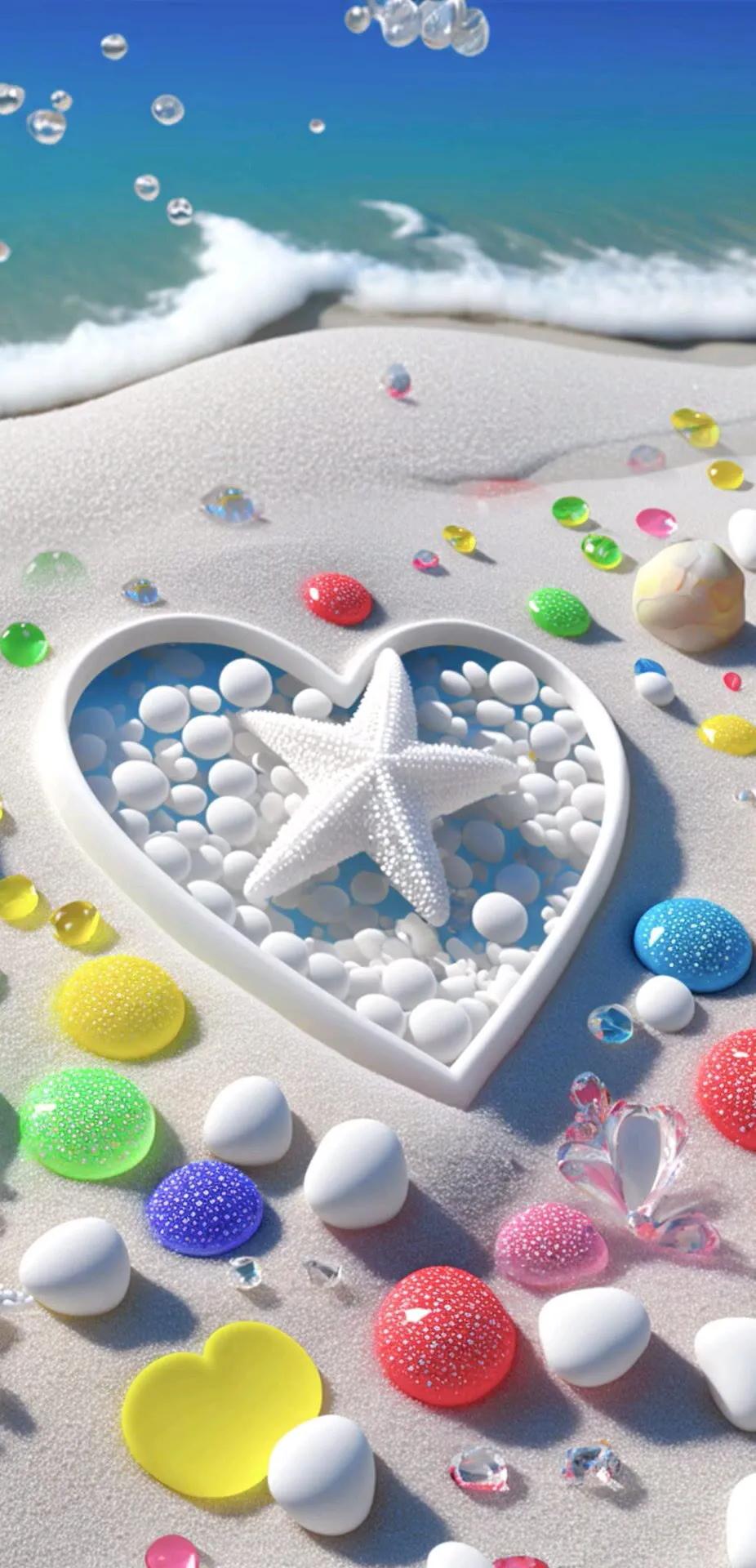 唯美心形图片高清壁纸,爱心壁纸图片唯美简约