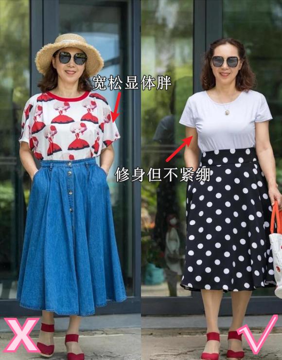 夏天穿的裙子好看又显瘦50岁穿的,夏季减龄t恤裙穿搭