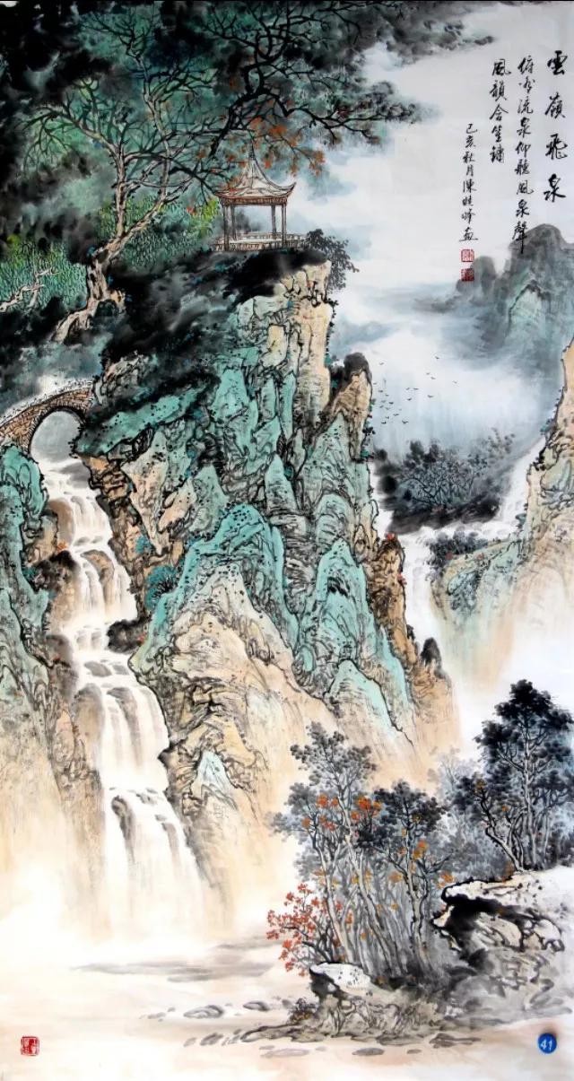 现代山水画名家竖幅作品欣赏,古代名家横幅山水画作品欣赏