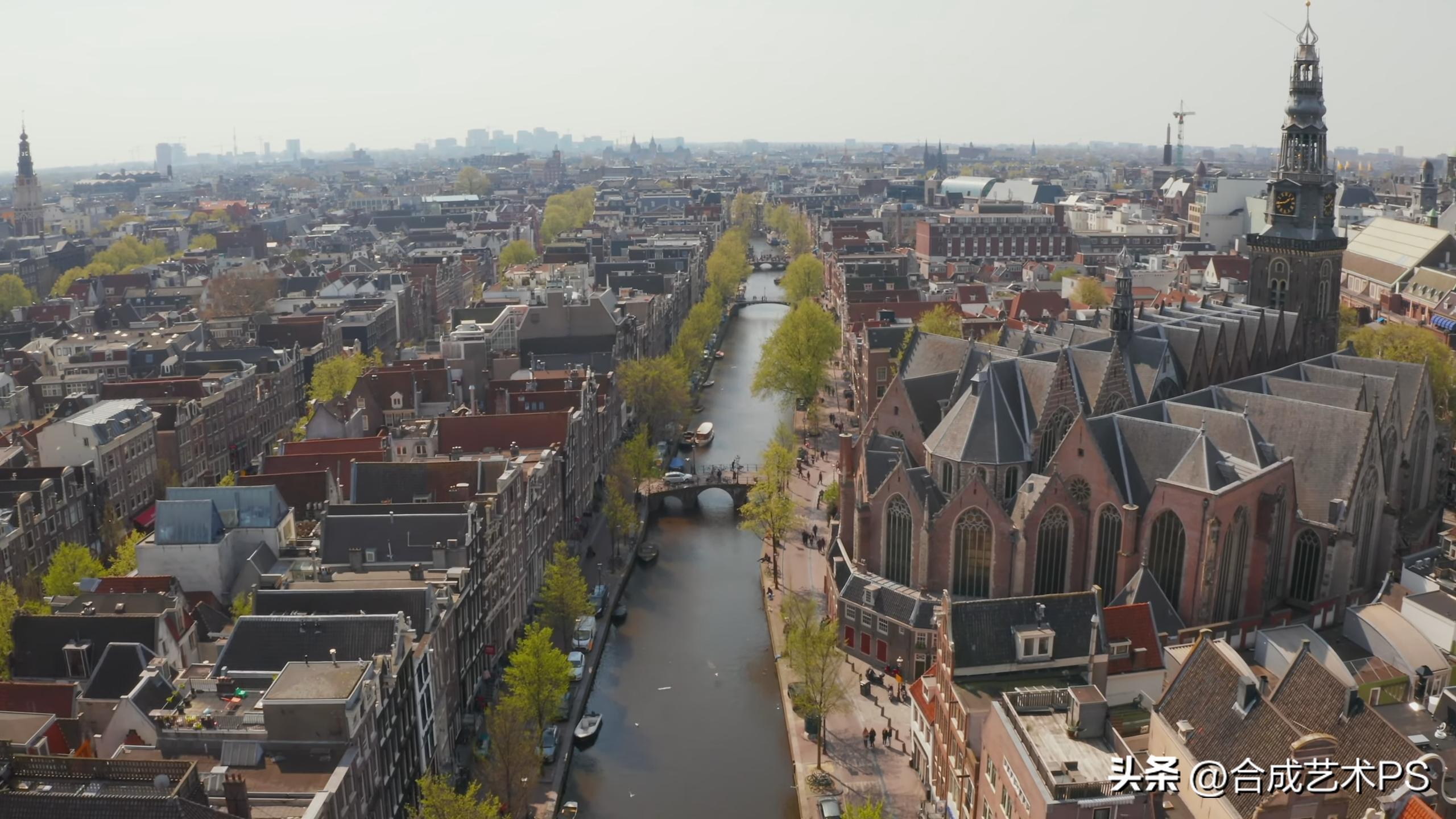 风车王国荷兰,荷兰田野中的风车