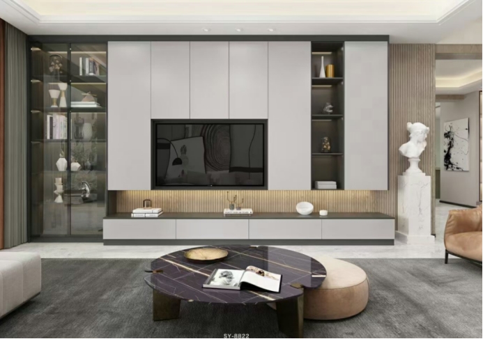 定制电视柜效果图大全2021款,新中式电视柜定制满墙效果图大全