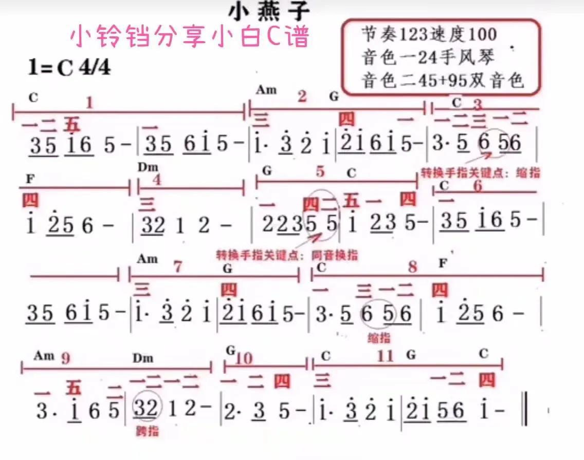 钢琴小燕子指法完整版,钢琴小燕子完整版