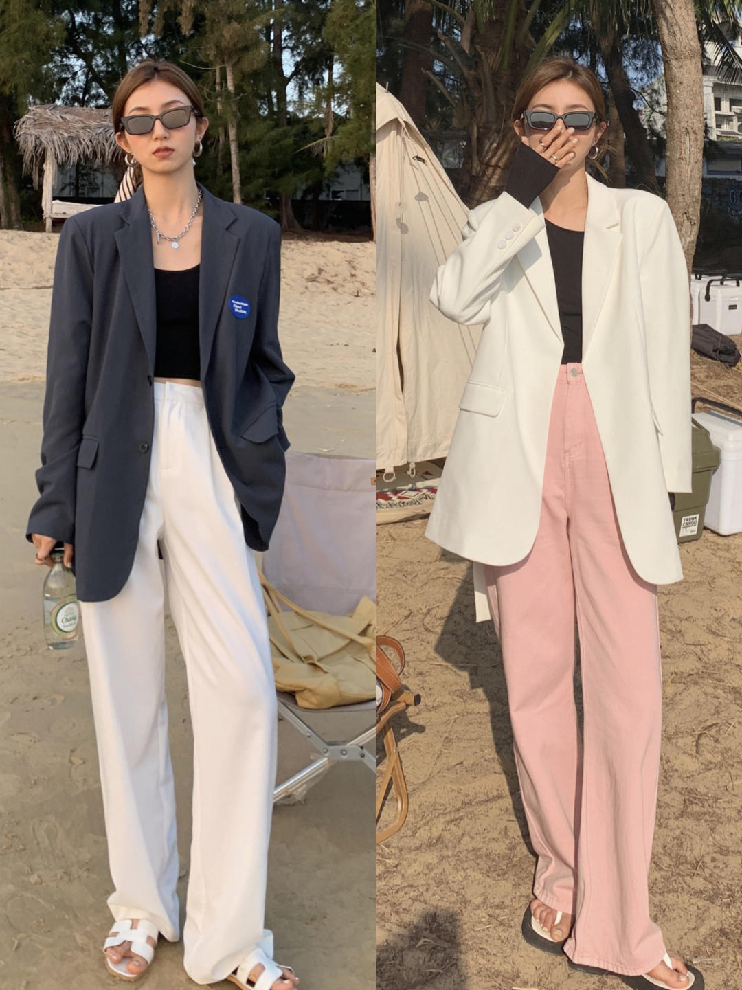 卫衣让位秋天流行西装时髦,西装配卫衣的秋冬氛围感