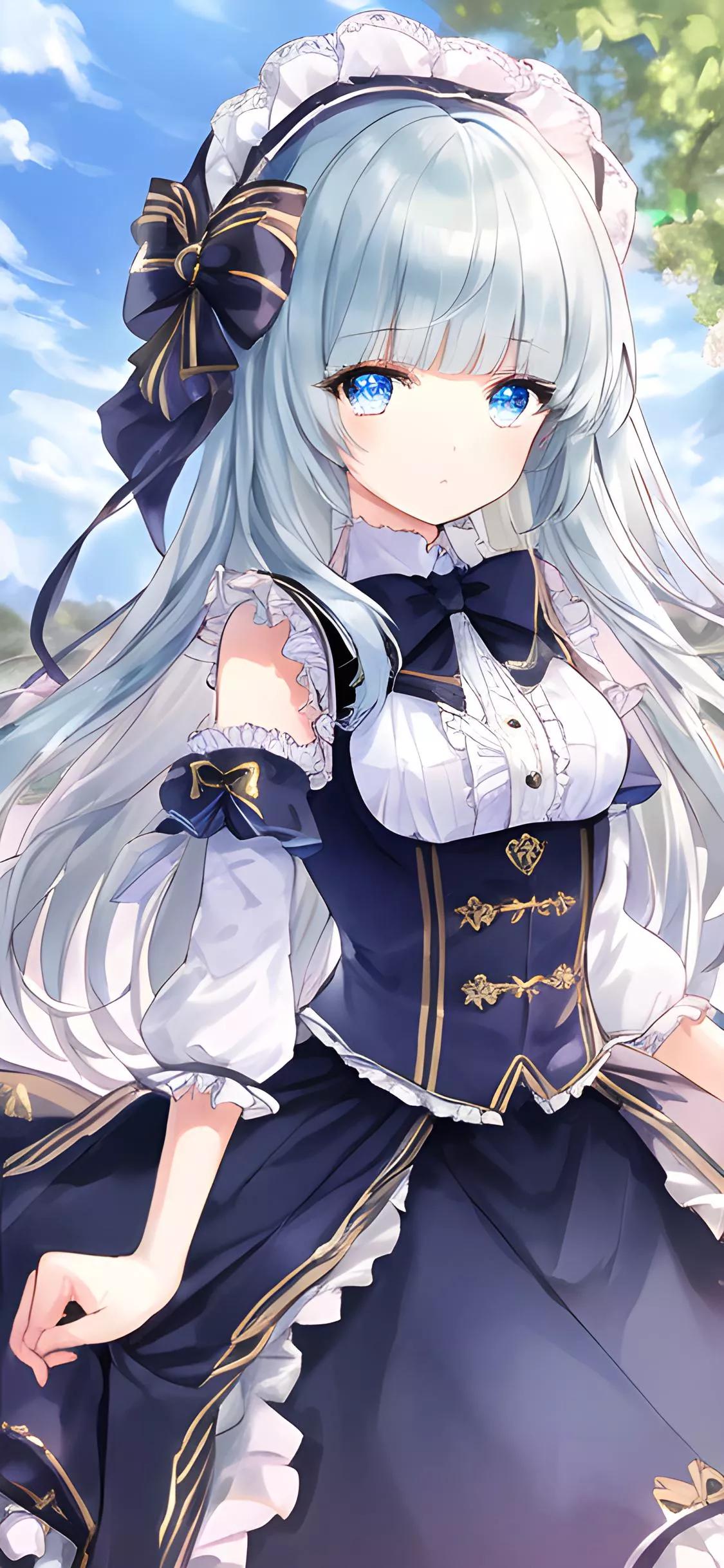 二次元3d动漫美女壁纸手绘,ai二次元壁纸动漫美女