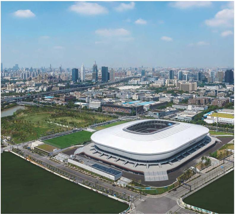 上海浦东足球场俯瞰图,上海浦东地标建筑名称