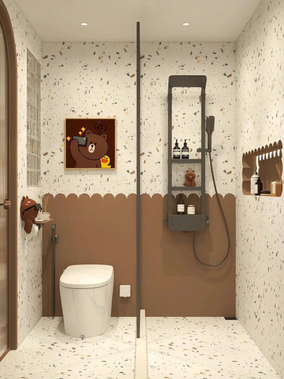 卫生间3色效果图,30款卫生间干区效果图