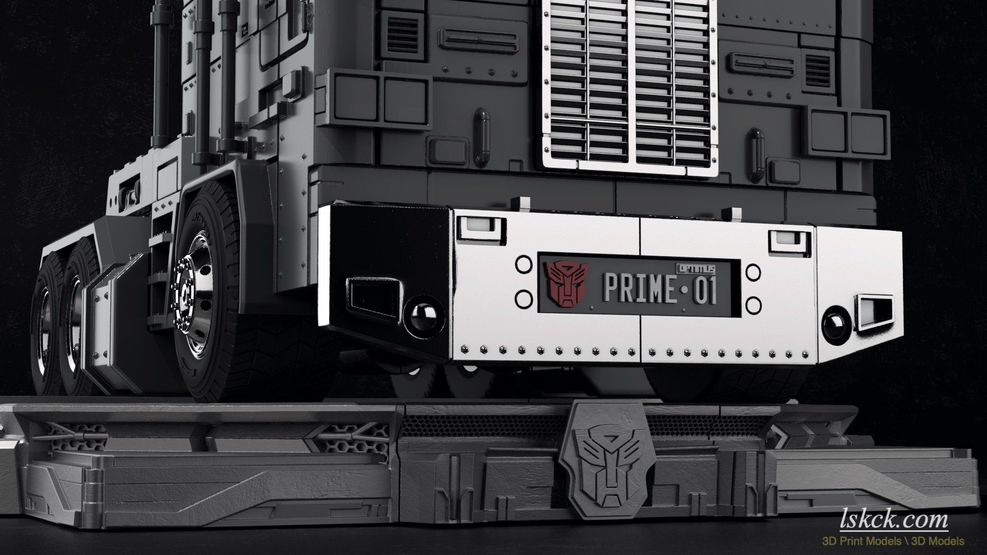 变形金刚3D打印模型,变形金刚擎天柱天火合体模型