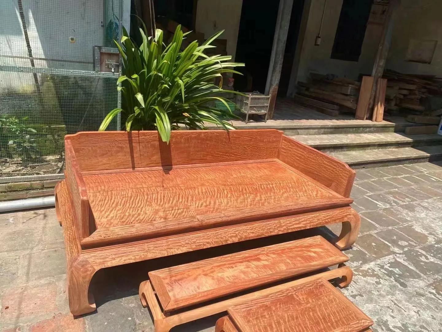 缅甸花梨精品罗汉床,纯缅甸花梨精品罗汉床两件套