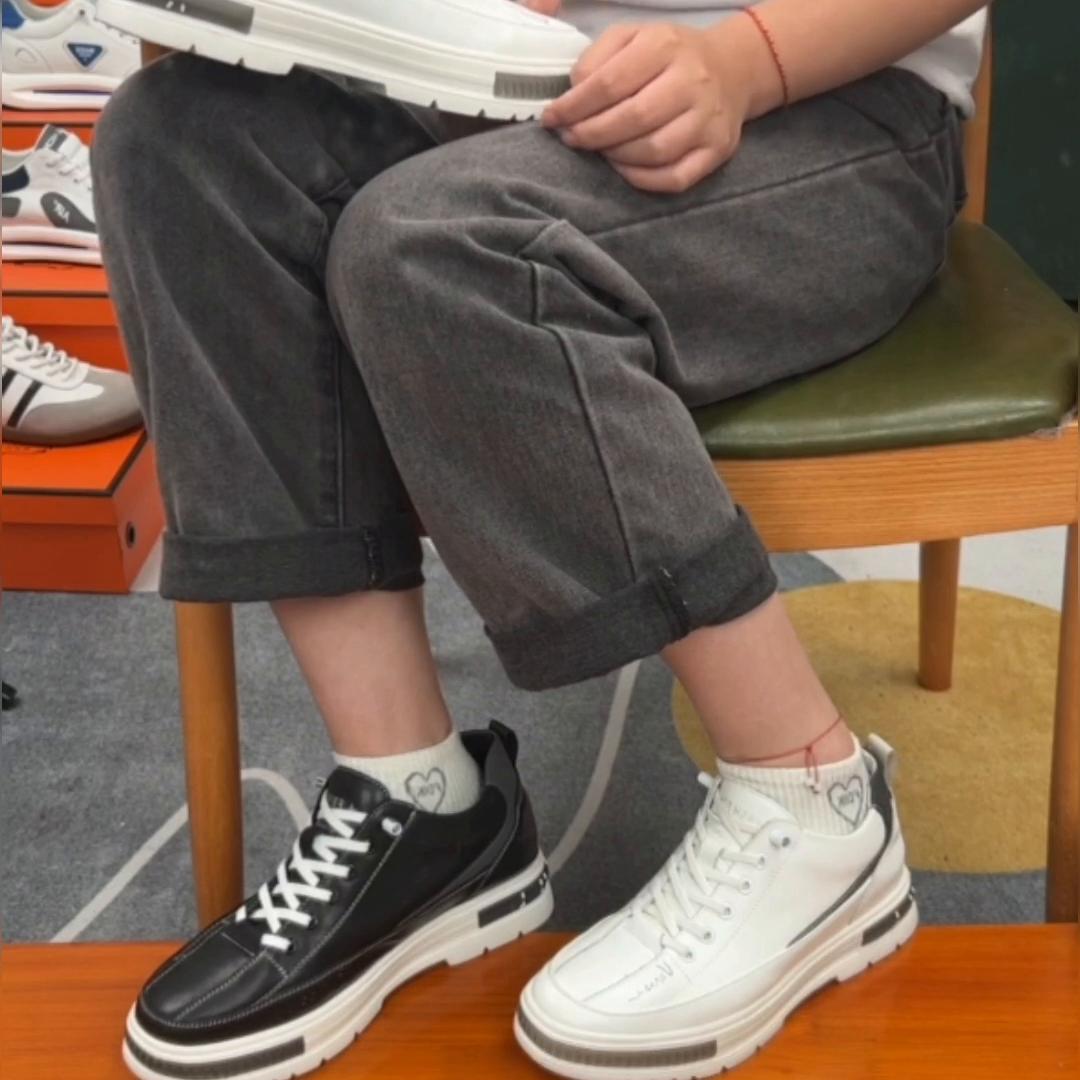 男鞋夏季透气增高小白板鞋,男鞋夏季内增高透气板鞋