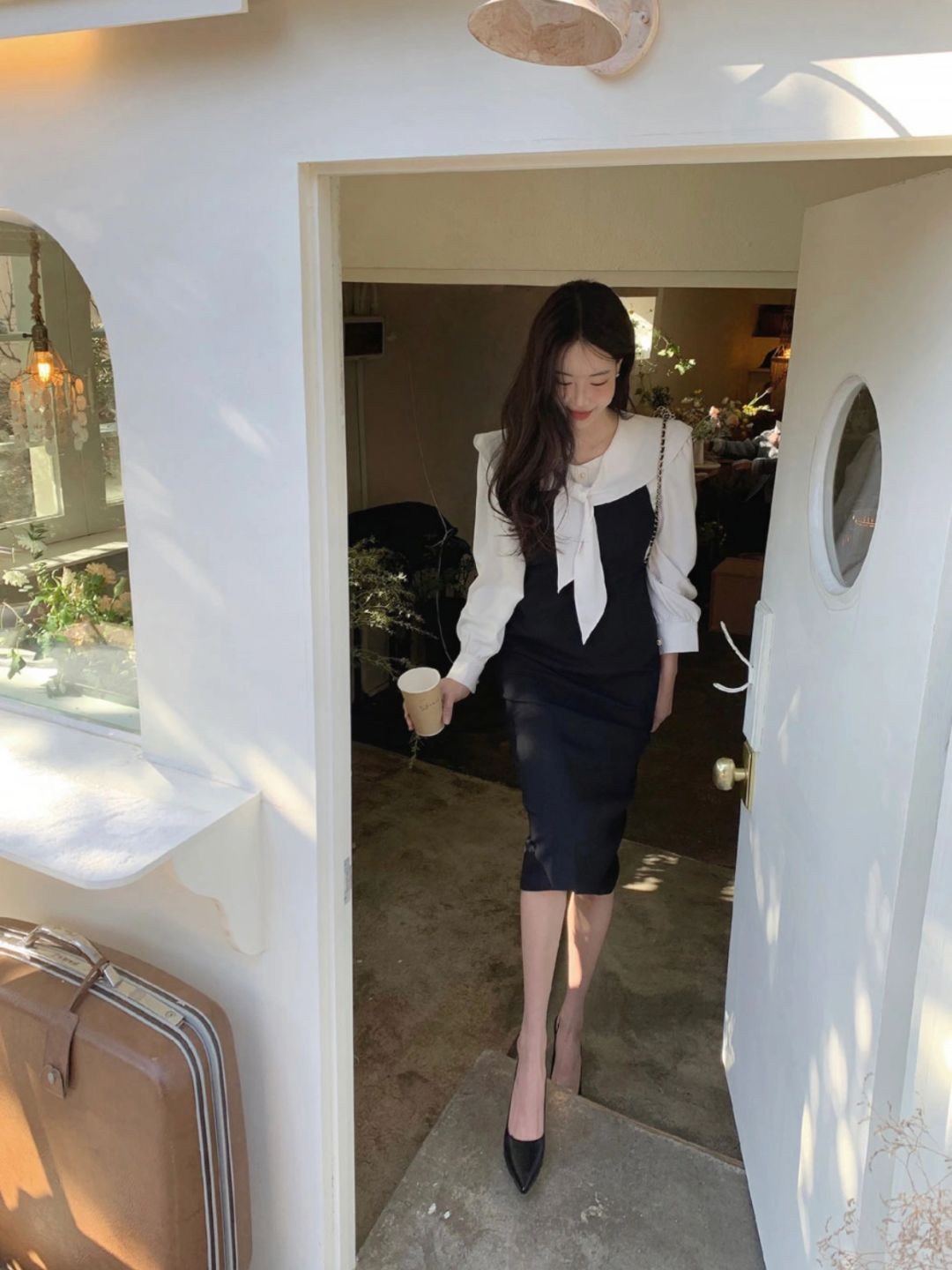 初秋韩国小姐姐温柔风怎么穿,韩国休闲风穿搭女高级感