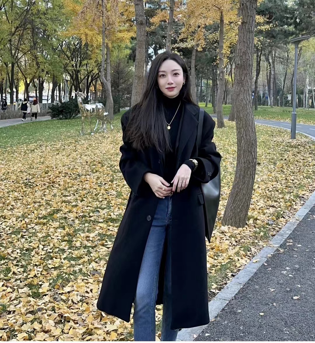 19套长款大衣内搭推荐,层次分明显高显瘦