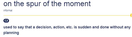 一时冲动的，心血来潮的英语怎么说？