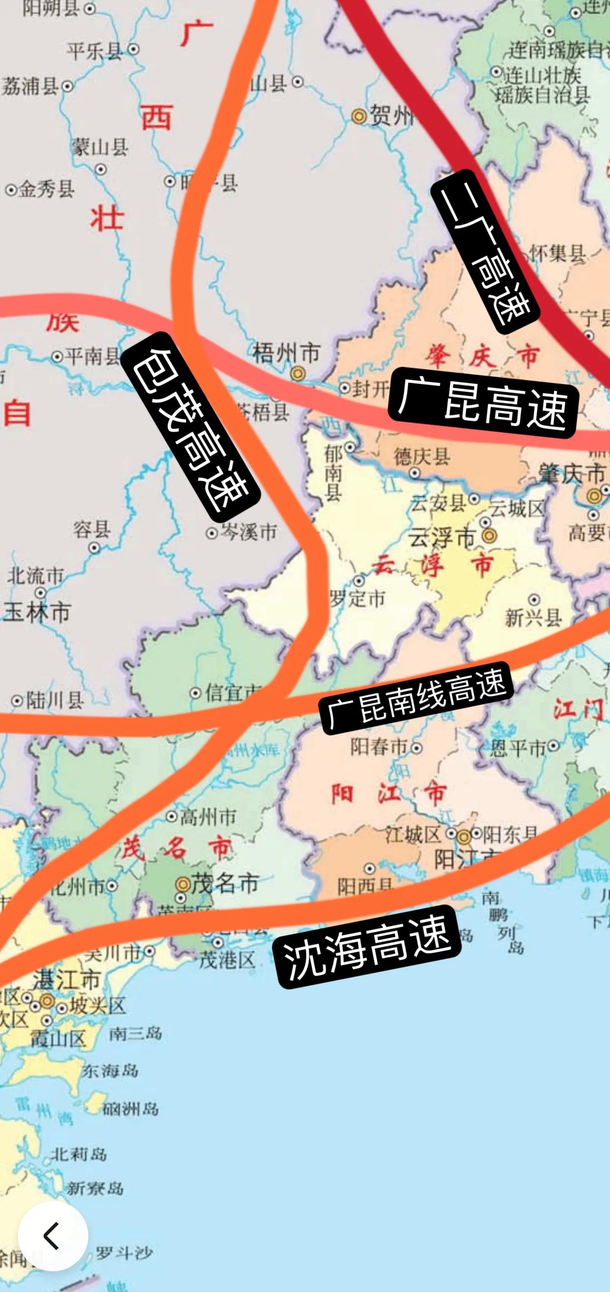 粤西沿海高速公路规划方案,广东粤西高速公路网最新图