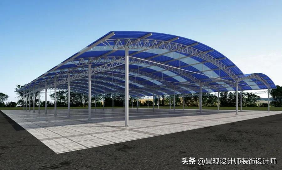 农贸市场建筑设计效果图,1500平农贸市场设计效果图