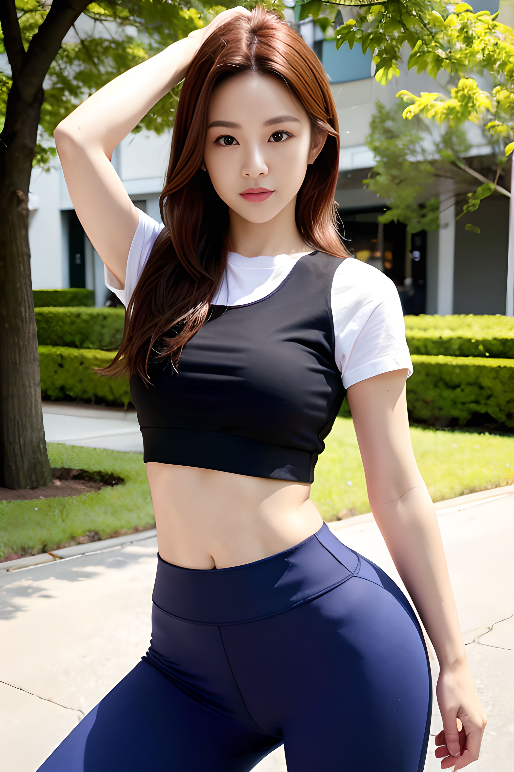 瑜伽裤如何穿出时尚高级感,瑜伽裤高腰提臀唤醒马甲线