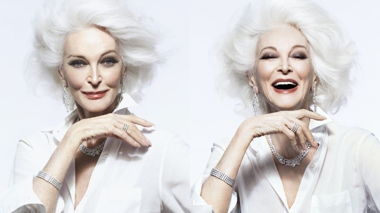 名模卡门20-80岁的成长历程,91岁超模卡门戴尔美了一辈子