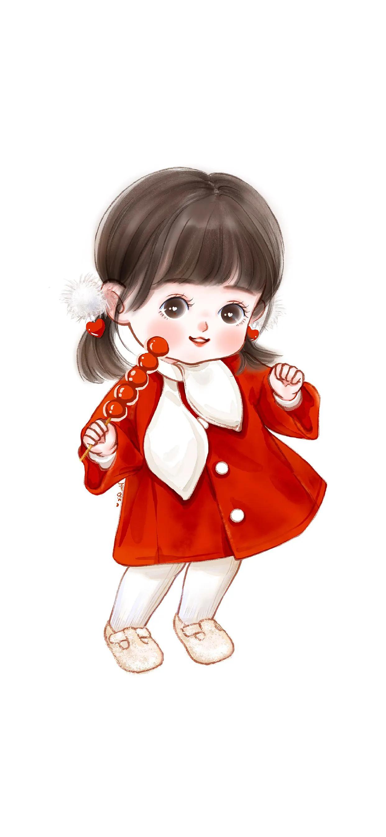 萌娃壁纸q宝,可爱q版萌娃手绘壁纸