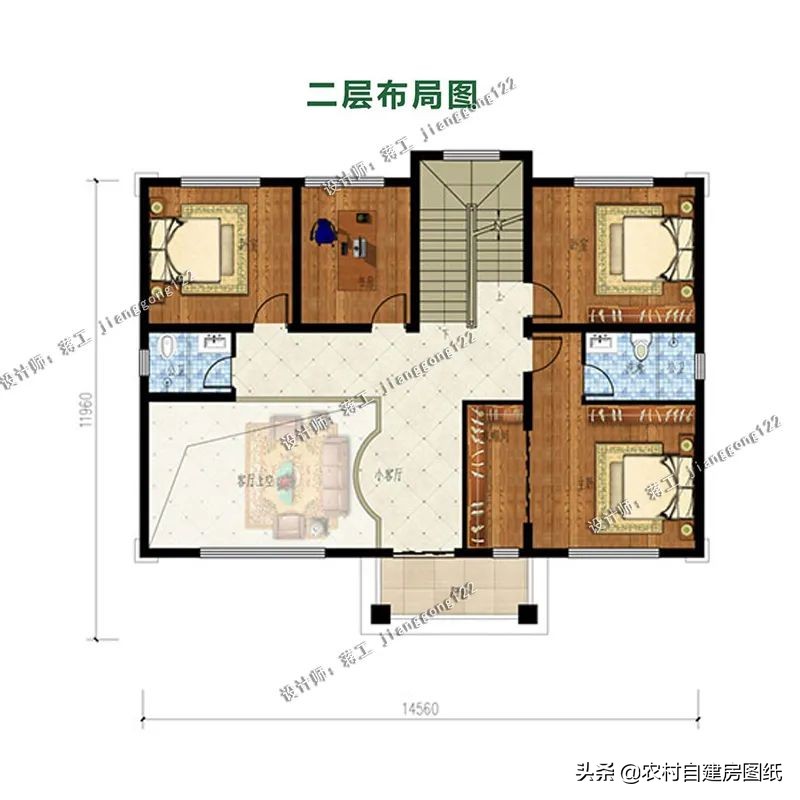 一层斜坡屋顶别墅外观效果图,新中式屋顶自建别墅造型