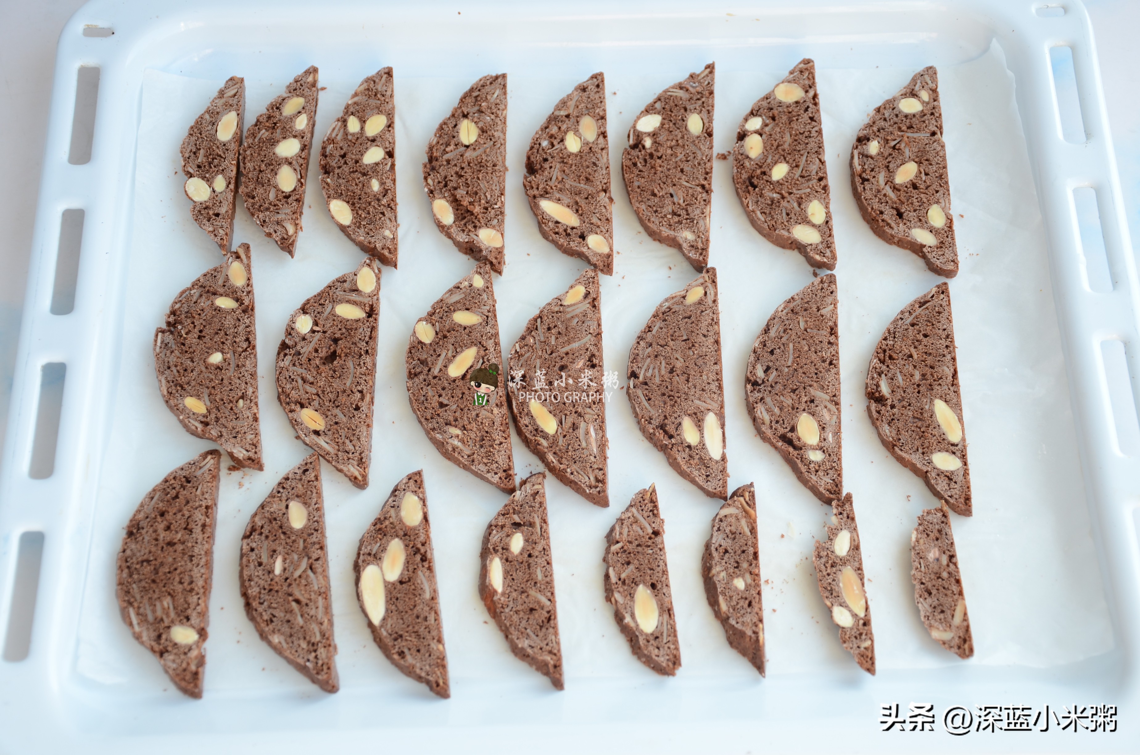 可可脆片杏仁饼,意大利脆饼无油无糖