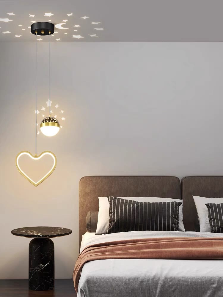 主卧床头吊灯怎么选款式,主卧床头吊灯简约款