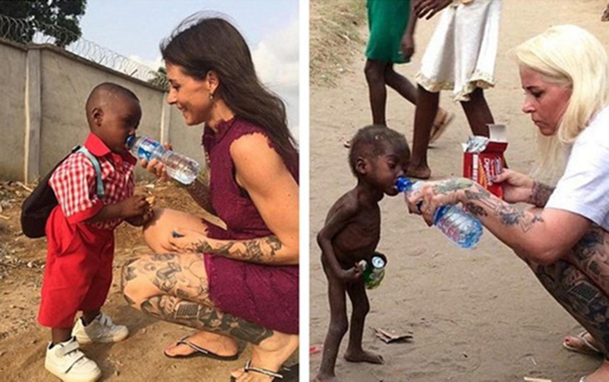 2016年，那个被白人美女喂水喝的2岁非洲小男孩，后来怎么样了？