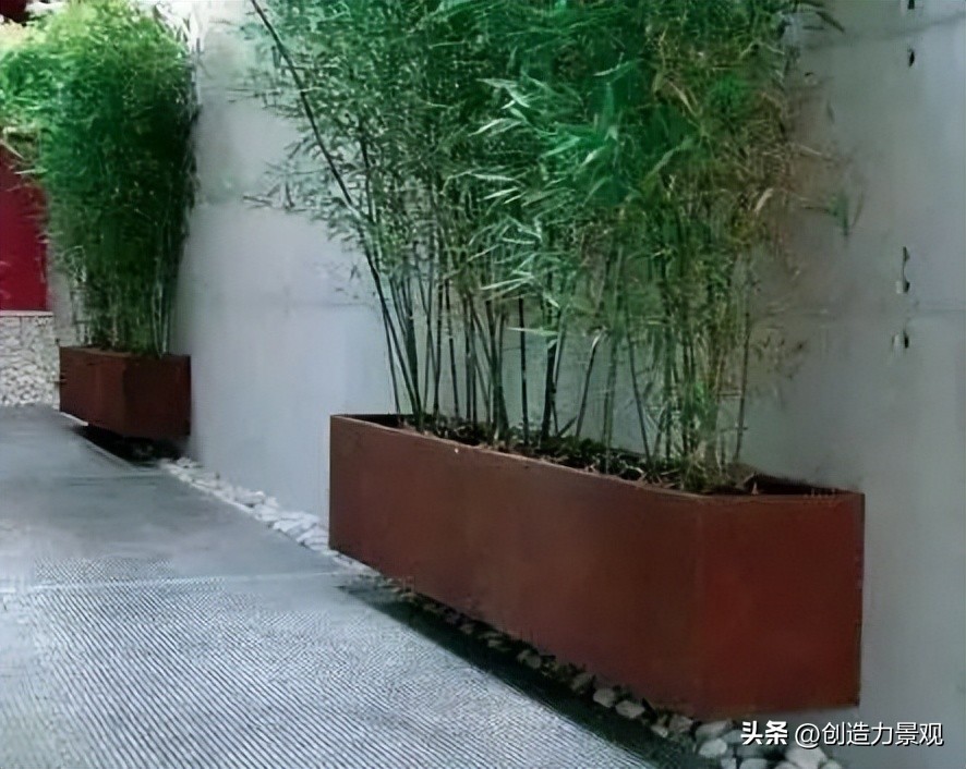 越“锈”越惹人爱的耐候钢，在庭院造景中也被广泛应用着