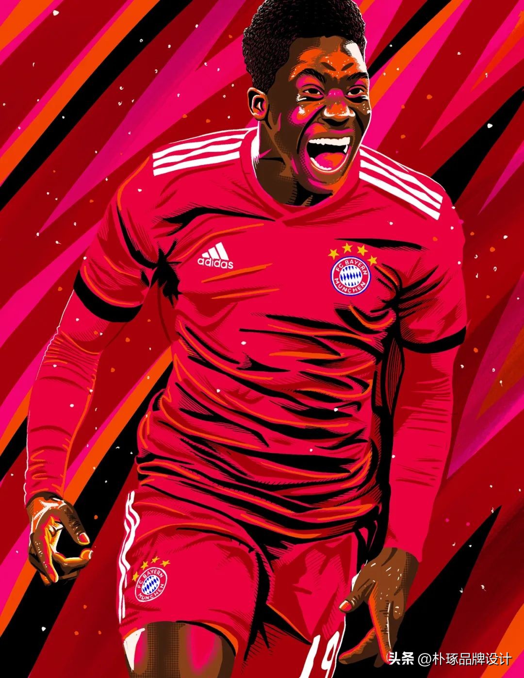 足球插画人物图片,足球运动员海报手绘简单一点