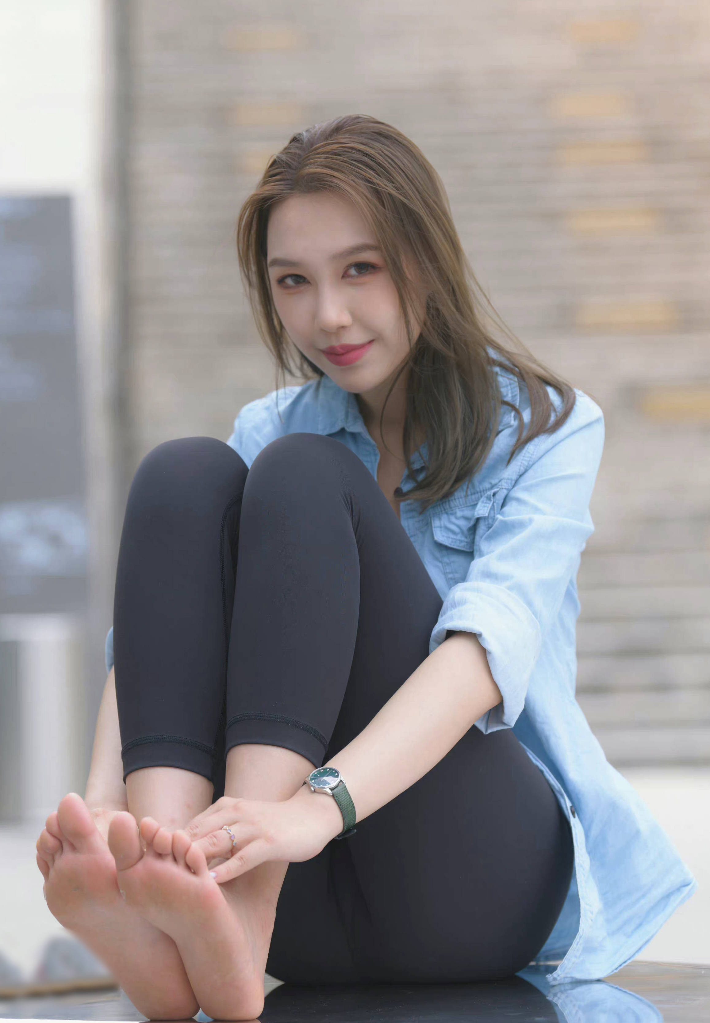 娇小女生穿搭系列,高个子女孩休闲裤搭配