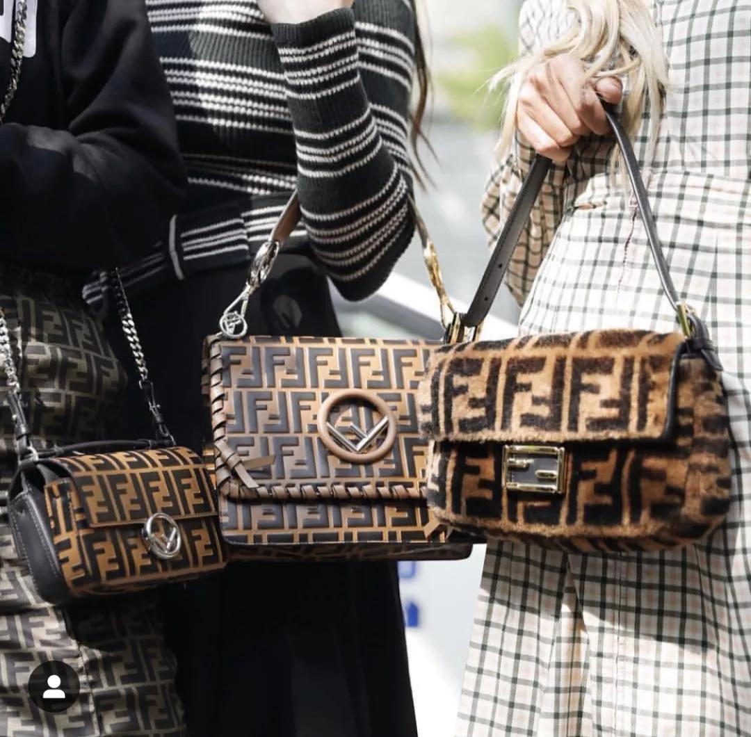 芬迪vintage老花盒子包,芬迪经典老花包