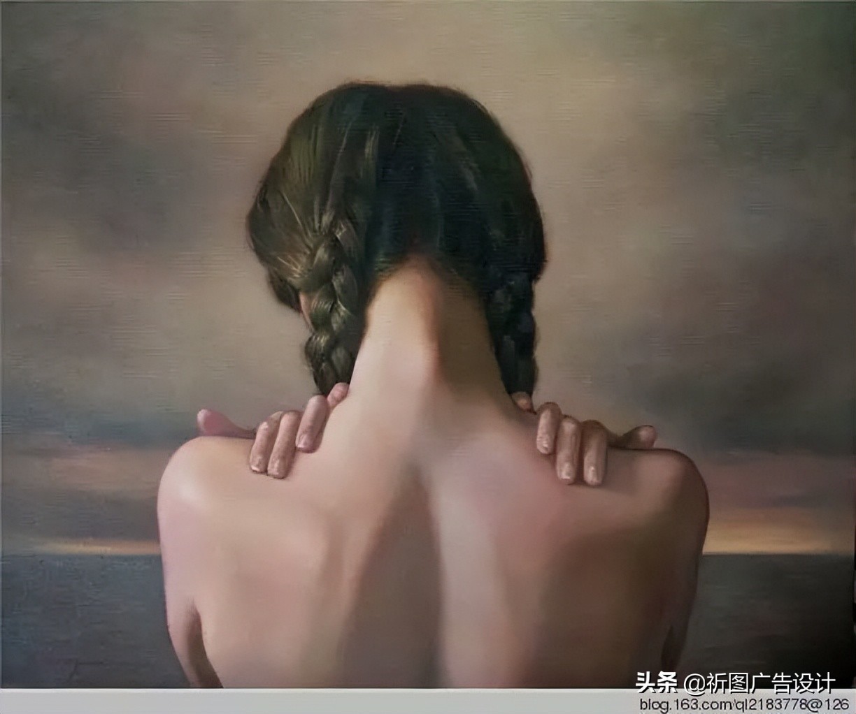 彩色粉笔人像绘画,人像粉笔画