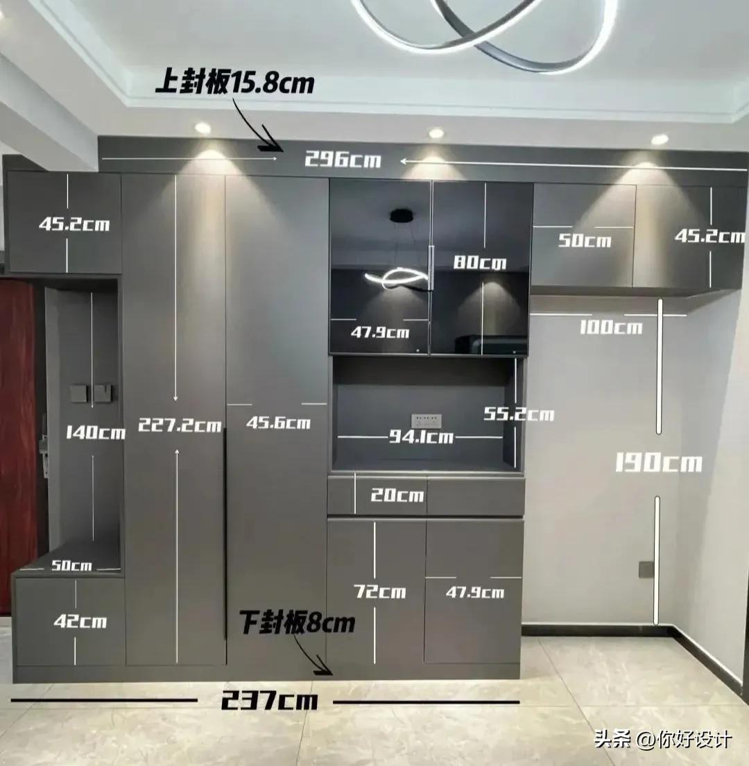 冰箱柜一体效果图预留尺寸,海尔双开门冰箱尺寸一览表