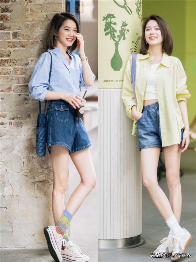 夏天不能错过的裤子个子小却显高,高个子遮肉显瘦裤子