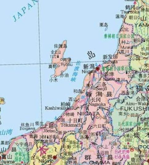 世界旅游地理地图,新潟县风景区