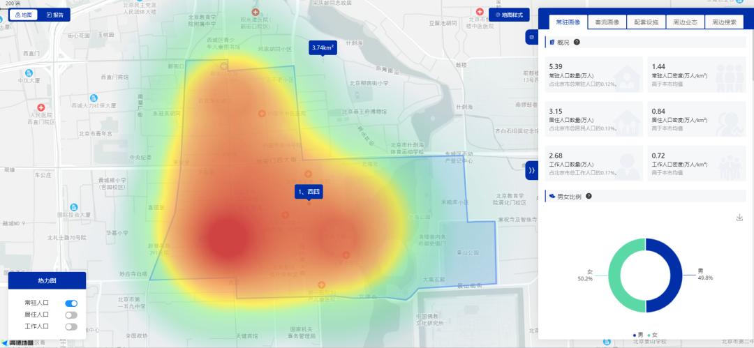 城市区域分析图,商圈数据分析地图