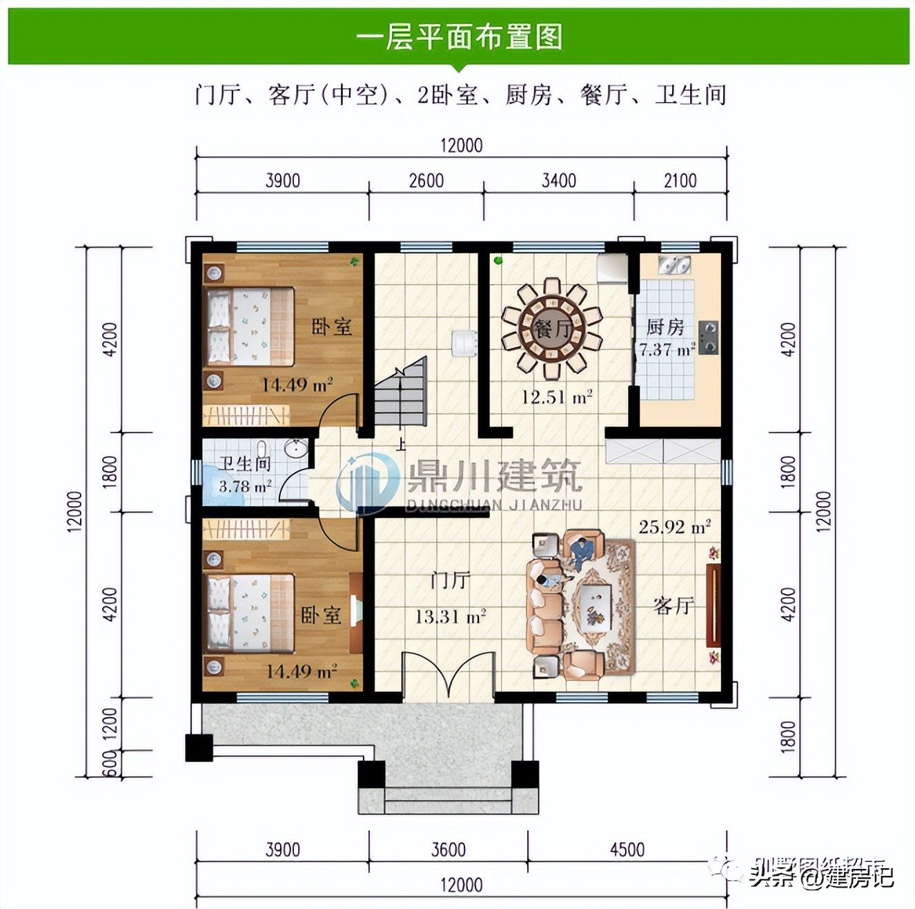农村二层平屋顶现代风别墅100平方,农村新中式风格二层别墅大全