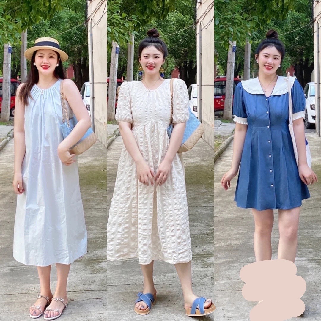 140斤的“胖女孩”真会穿,每一组搭配都清新甜美,照着穿太省心