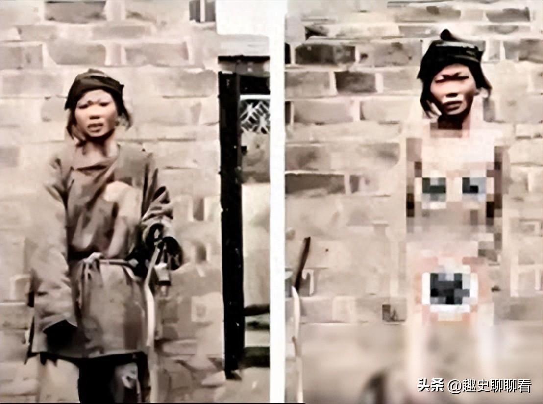 老日军女兵老照片,女子身着日本侵华军装露脸