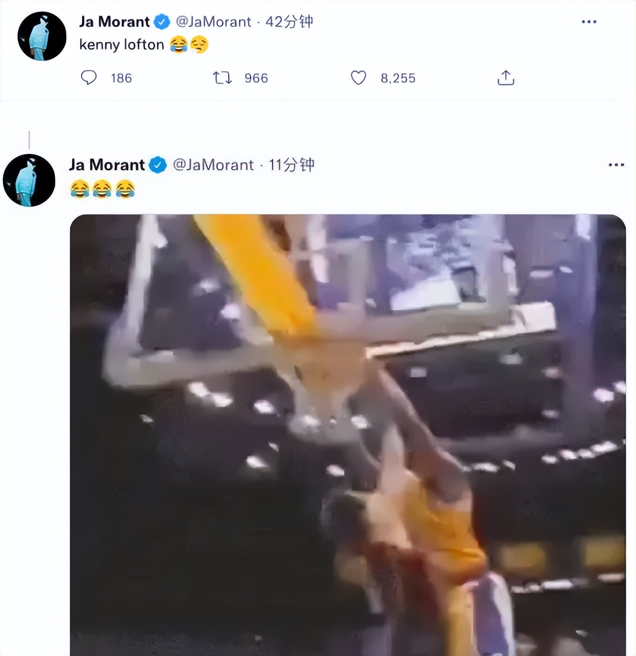 胖头陀被揍视频,莫兰特被对手嘲讽空砍40分