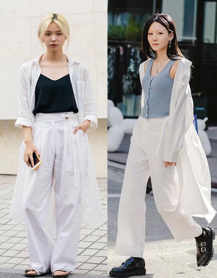 长衬衫怎么穿显瘦,长衬衫里面怎样搭好看